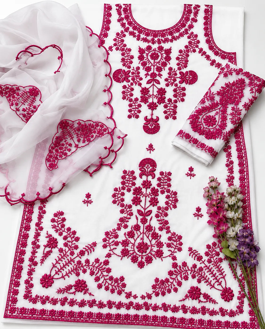 Sapphire 3-Piece Embroidered Lawn Suit – Premium Collection