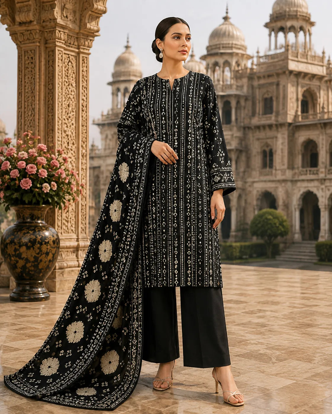 Mughal 3-Piece Printed Lawn Suit – Premium Collection